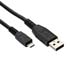 Logo USB cable (2.0), USB A male - microUSB M, 0.6m, black