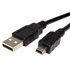 Logo USB cable (2.0), USB A male - miniUSB M, 1m, black, blister pack